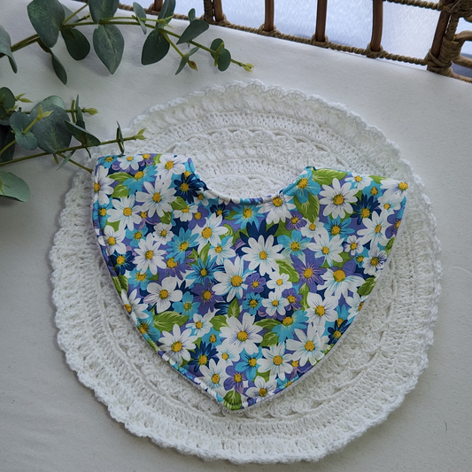 Blue Daisy Bandana Bib