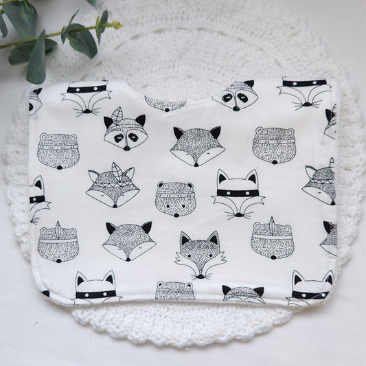 White Fox Square Bib