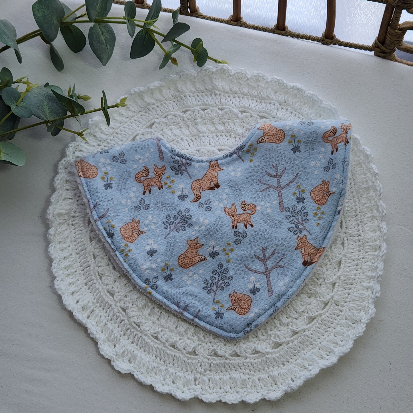 Blue Fox Bandana Bib