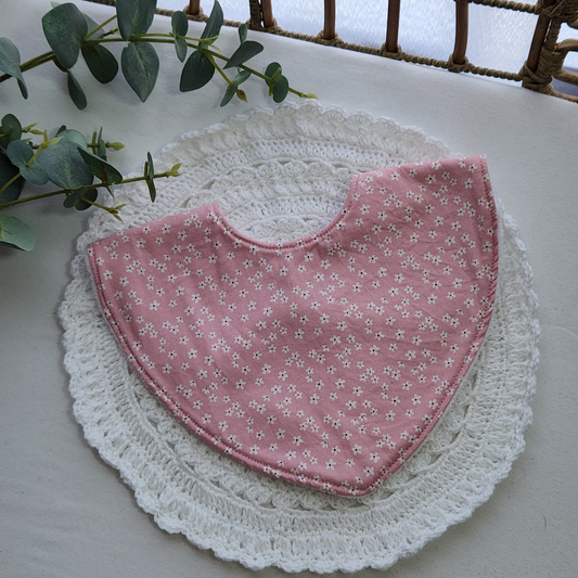 Pink Flower Bandana Bib