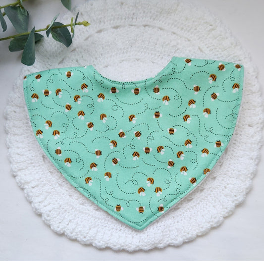Green Bee Bandana Bib