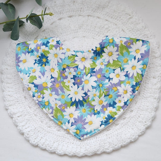 Blue Daisy Bandana Bib